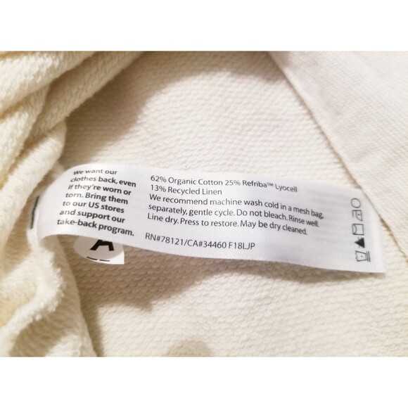 Eileen Fisher Drape Neck Wrap Women's Size XXS/XS Cream Kimono Jacket Side Tie - Picture 5 of 5